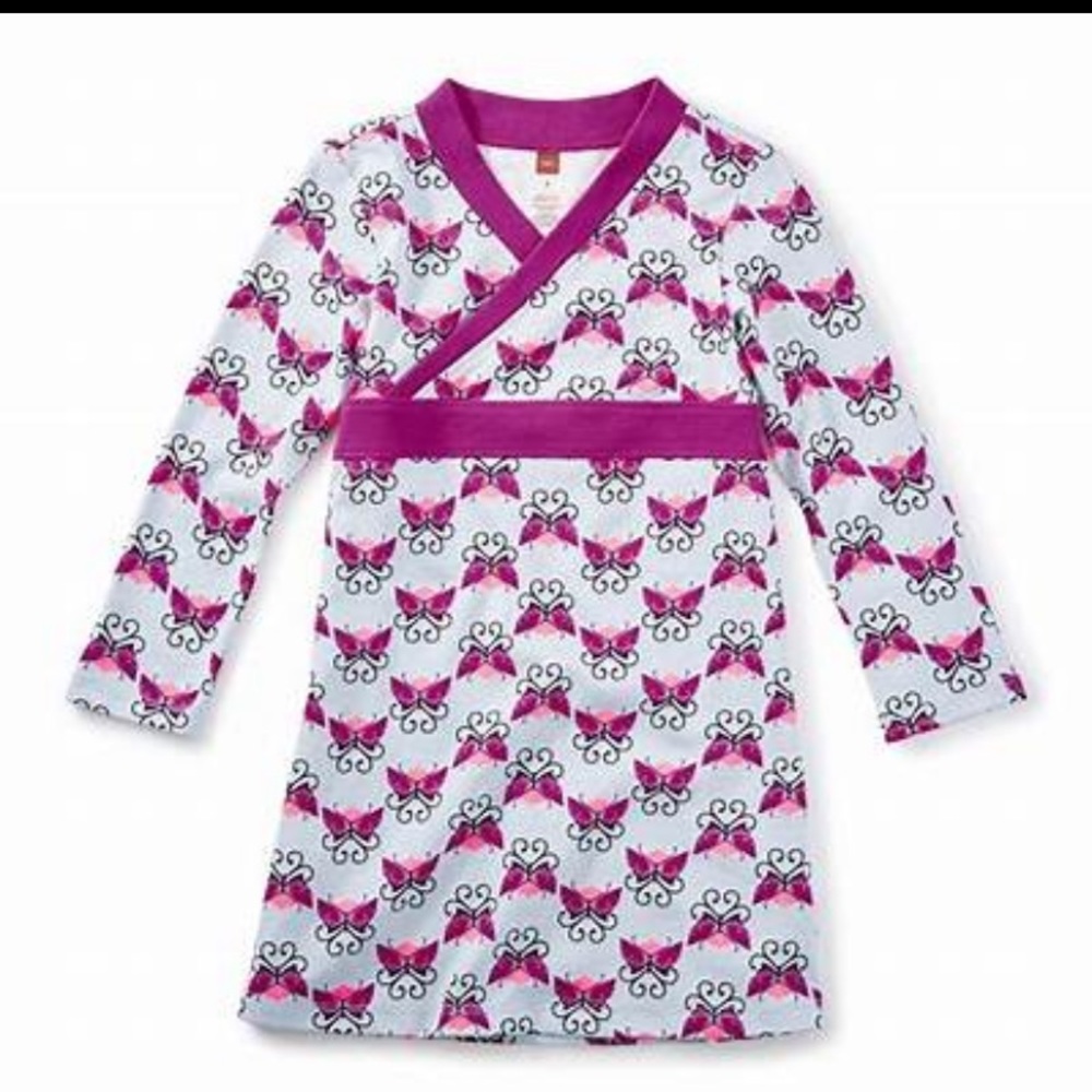 NWT Tea Collection size 7 Beituris Wrap Neck Dress